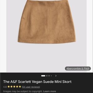 Abercrombie & Fitch Brown Vegan Suede Mini Skirt